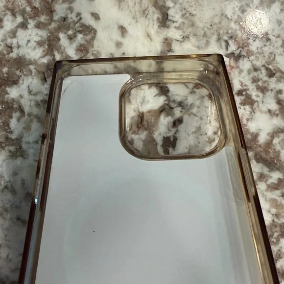 iPhone 14 Pro Case | Flaunt Square Tan Crocodile Faux Leather - Picture 8 of 12